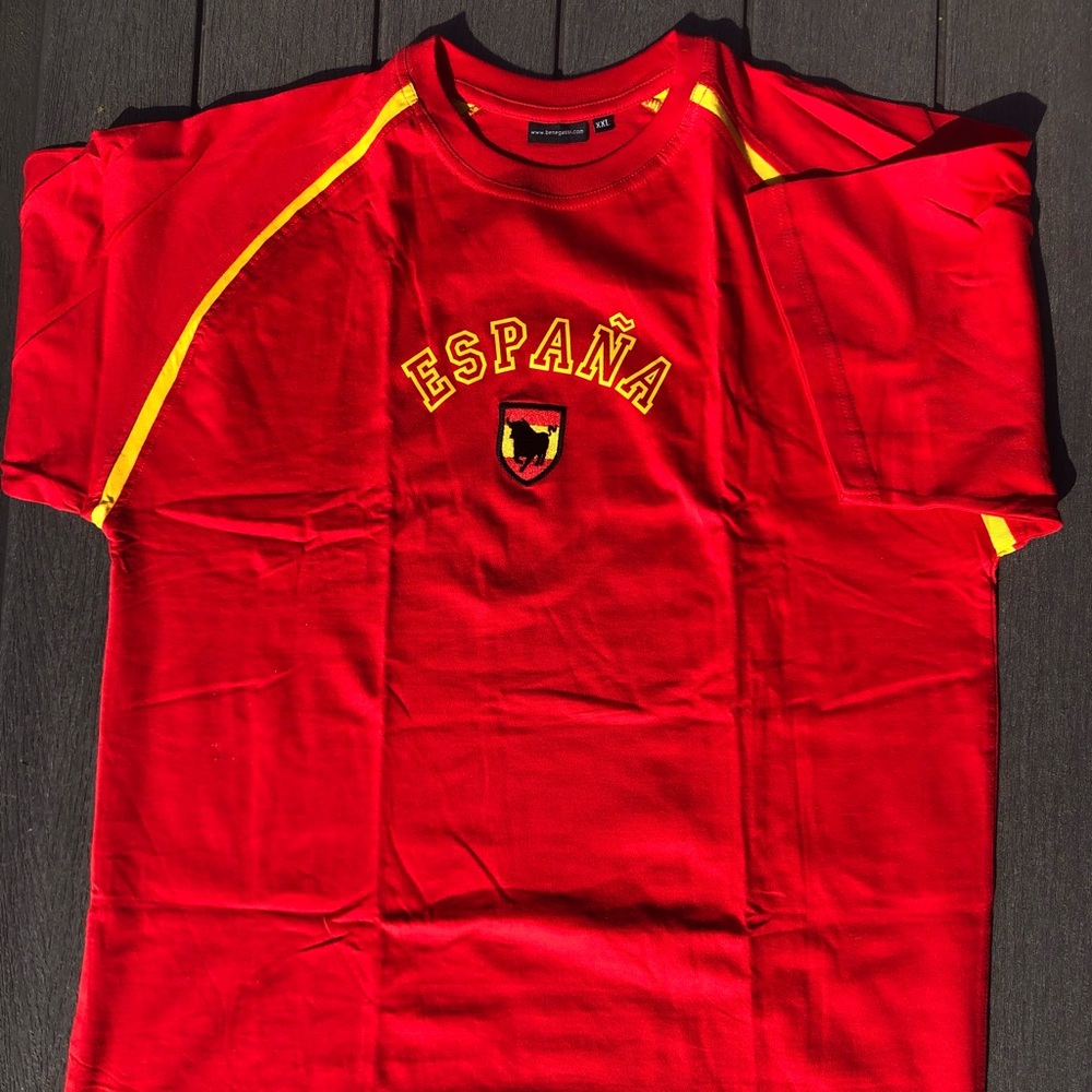 SPAIN ESPAÑA Benegassi XL Red T-Shirt XXL New